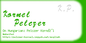 kornel pelczer business card